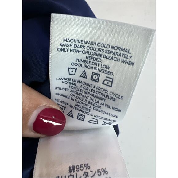 Lands End 1X Pajama Set Womens XL Long Sleeve Pullover Elastic Blue check 16 18w - Picture 11 of 13